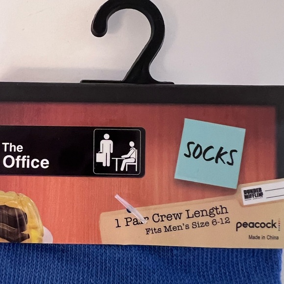 Unisex Adult The Office Socks, Worlds best  boss Blue NEW - Picture 2 of 6